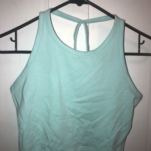 baby blue/teal crop top